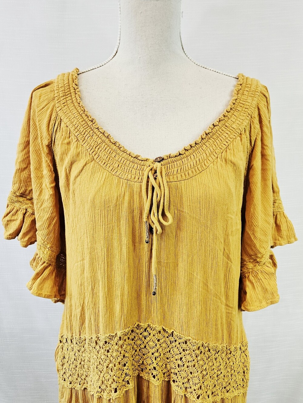 Free People Dream On Bohemian Maxi Dress size Medium - Picture 4 of 10
